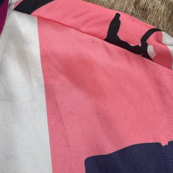 Tanya Taylor Avril Top Floral Satin Polyester Neck Tie Blouse - Picture 8 of 13